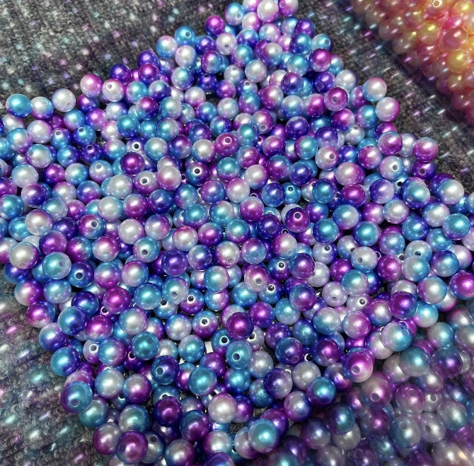 Wholesale One Spoon 10mm Mermaid Beads Abs Pearl Straight Hole Beads & 20MM Diamond BubbleGum Beads One Spoon